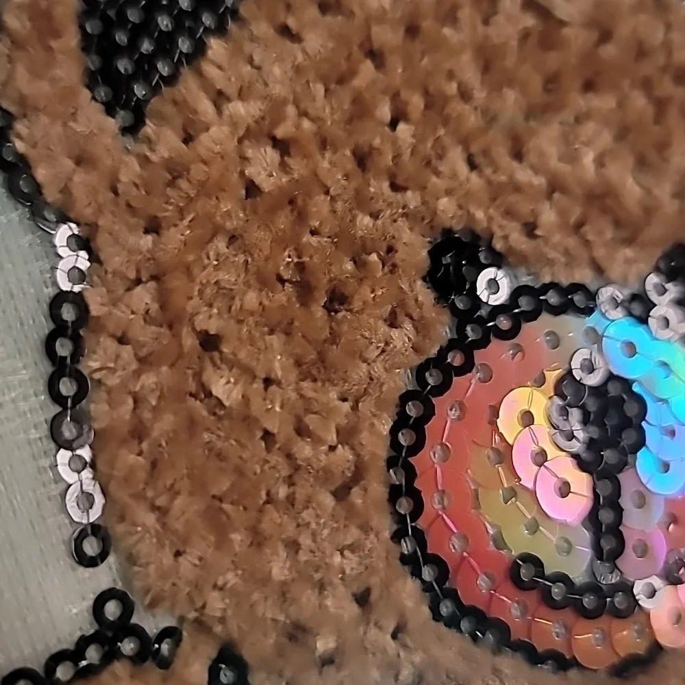 Teddy Bear Heart Secret Fuzzy Diary Journal Embelished Sequins Writing Book Pen